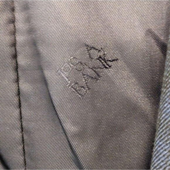 JoS A Banks tailored fit silk wool bland navy blue two button blazer coat sz 44L - Picture 12 of 13